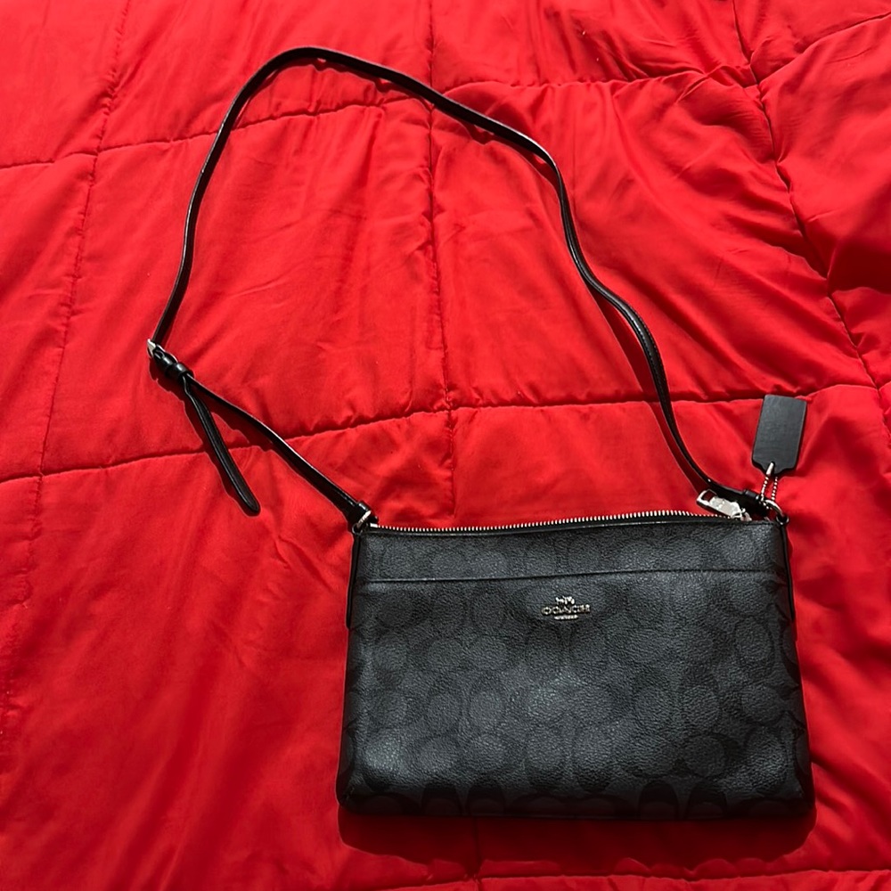 Coach black with logo crossbody